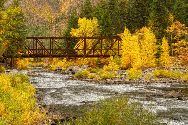 pipeline trail bridge in the Tumwater canyon