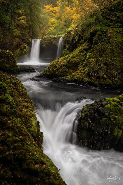spirit falls in October in the Columbia Gorge Washington