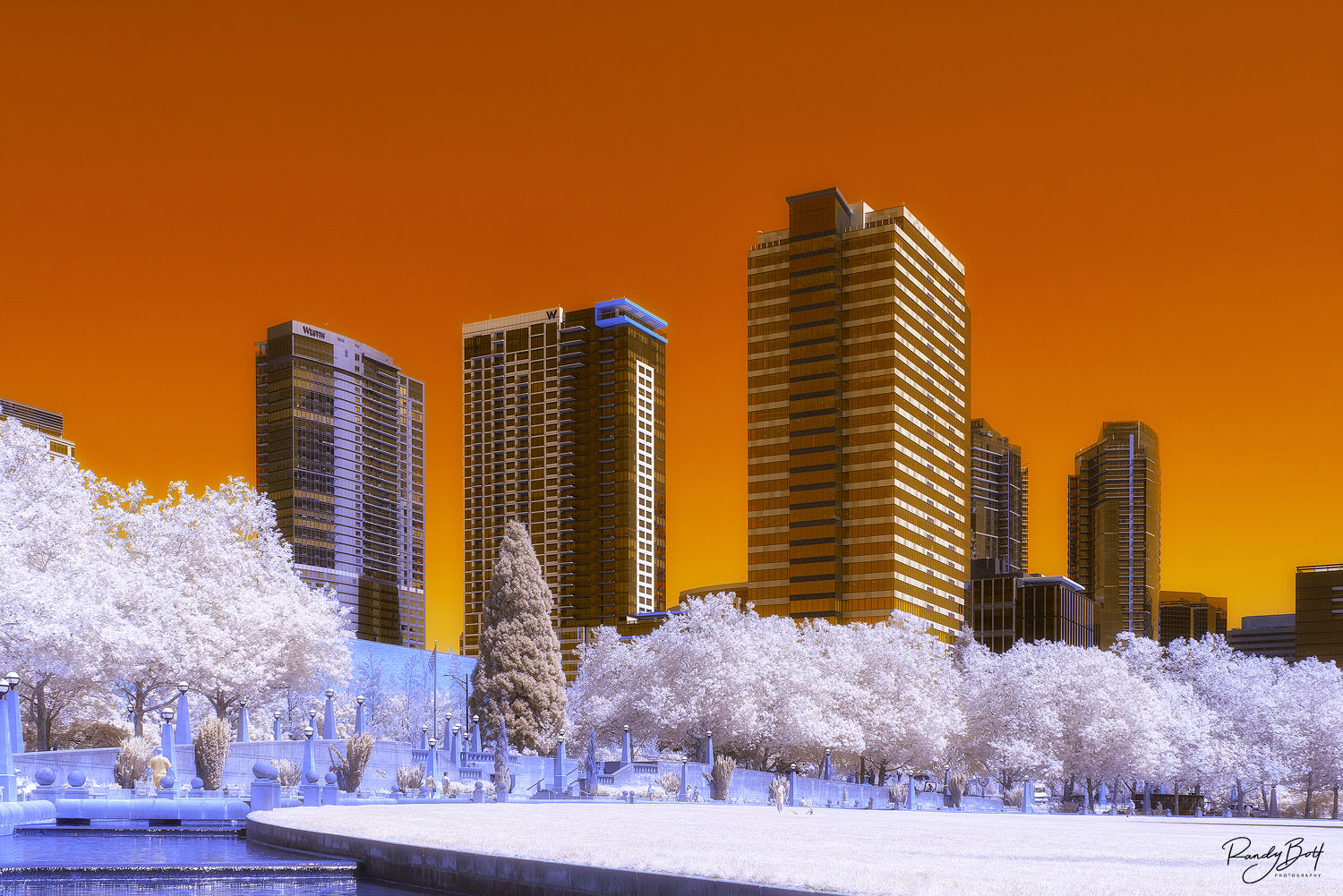 super color infrared of downtown bellevue, Washington