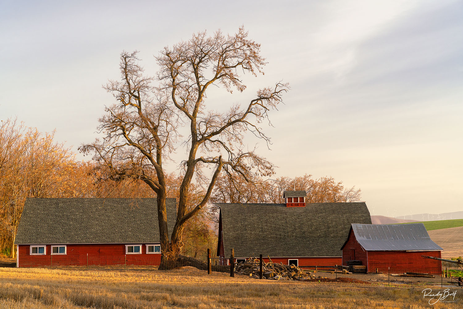 Red Barn Sunrise sunrise over a red barn the Columbia Gorge