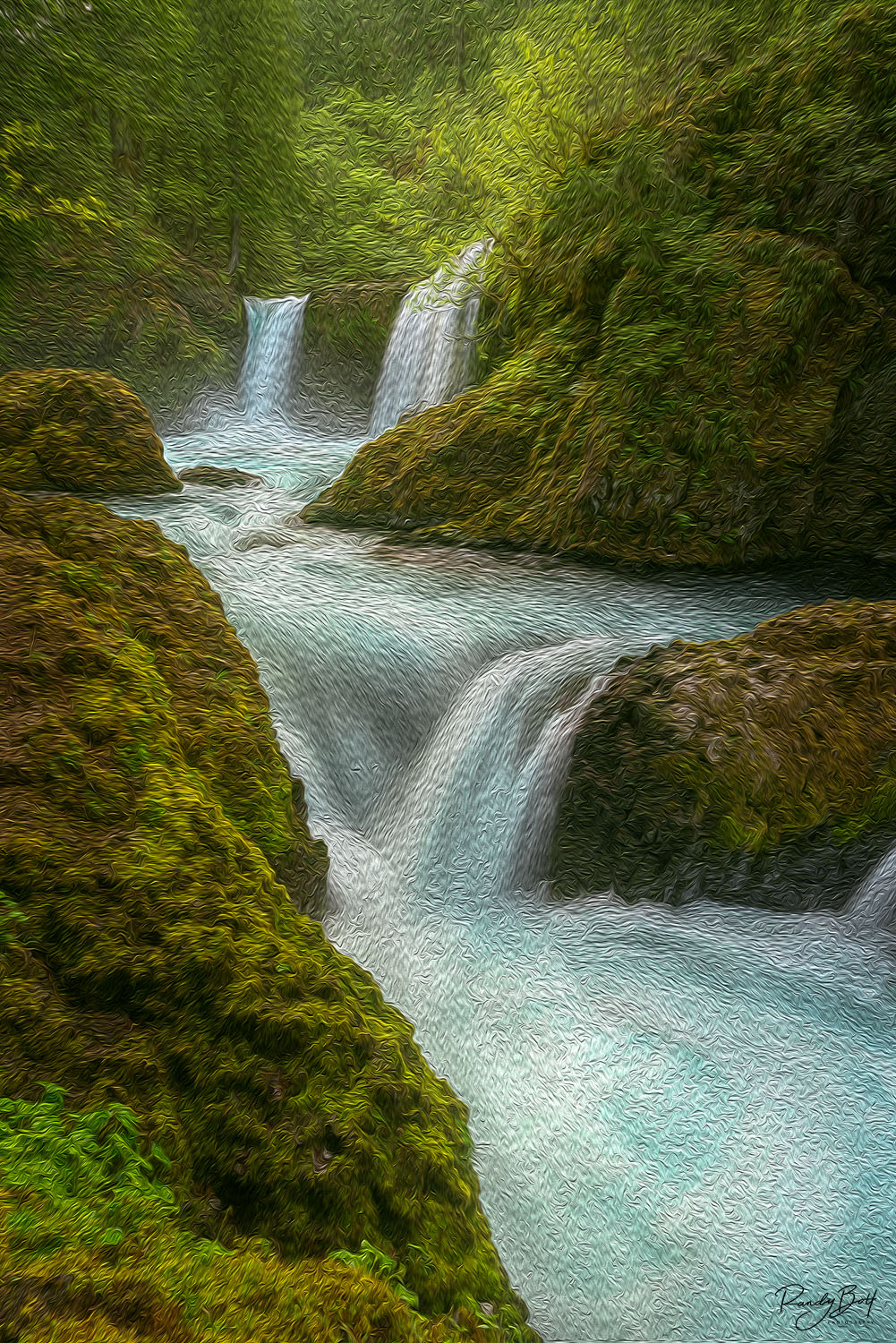 Spirit Falls Oil Paint Spirit falls in the Columbia gorge